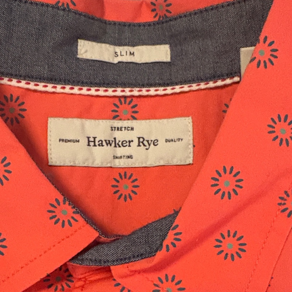 Hawker Rye Coral Floral Casual Button Down Shirt
